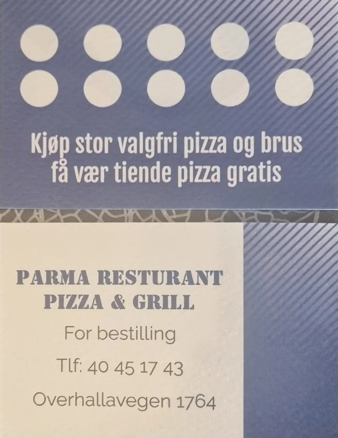 Kundekort – Parma Restaurant